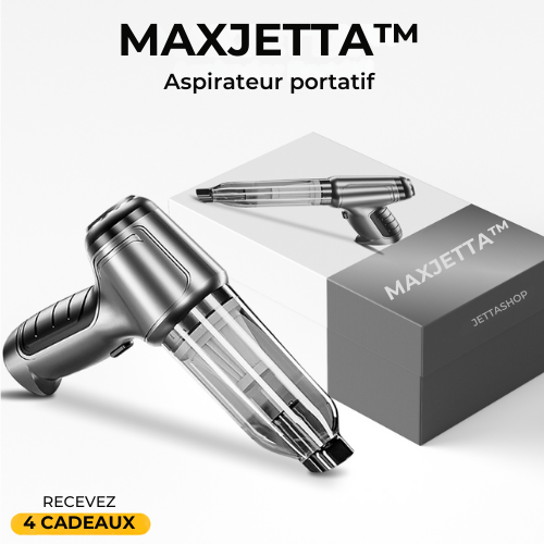 Aspirateur portable MaxJetta™ + 4 ACCESSOIRES EXCLUSIFS [CADEAU EXCLUSIF]