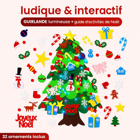 FluffyTree™ | Sapin de Noël en Feutrine Interactif pour Enfants