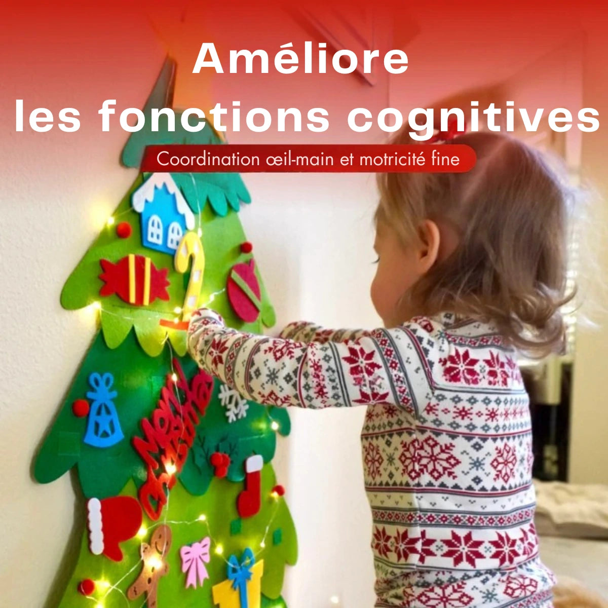 FluffyTree™ | Sapin de Noël en Feutrine Interactif pour Enfants