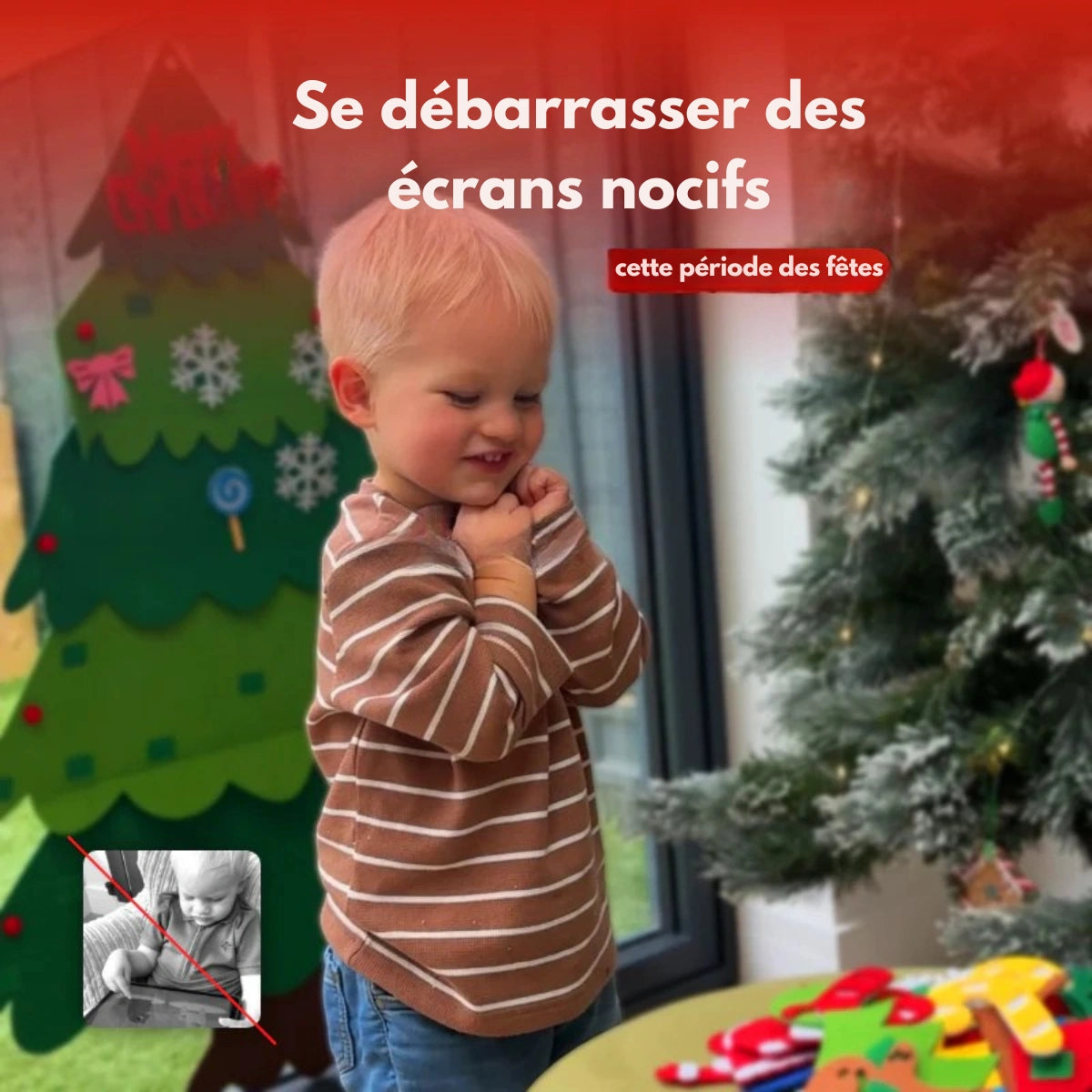 FluffyTree™ | Sapin de Noël en Feutrine Interactif pour Enfants