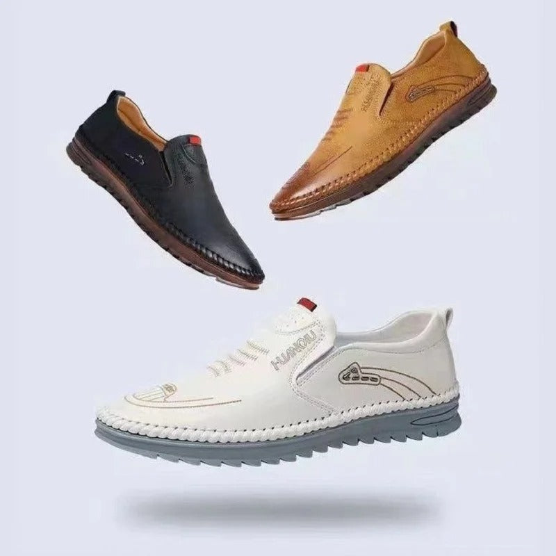 Mocassins à enfiler en cuir pour hommes